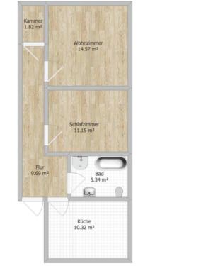 Foto - 2-Zimmer-Wohnung in 17159 Dargun – verfügbar ab 01.03.2026