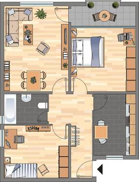 Foto - 3 Zimmer Etagenwohnung zur Miete in Velbert