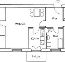 Bad Freienwalde: 3-Raumwohnung mit Balkon und 2 Abstellräumen (206114) - Bad Freienwalde (Oder)