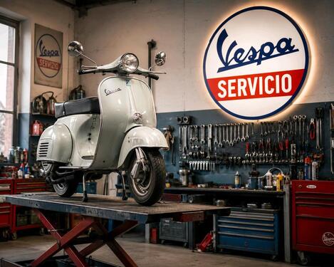 Foto - Hobbywerkstatt Motorrad Werkstatt Vespa Simson Oldtimer kein KFZ