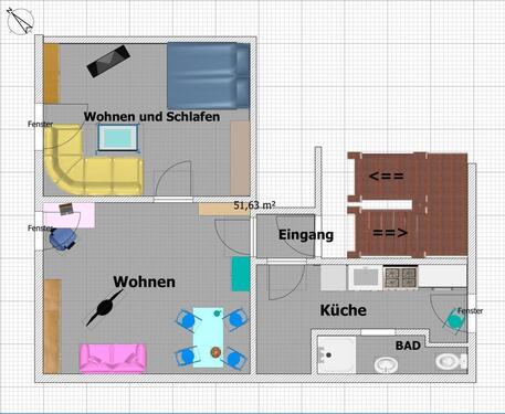 Foto - 2-Zimmer-Wohnung, 3 OG, 52qm, Kaiserstr.182, Wpt-Vohwinkel, 470€