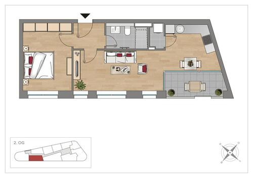 Foto - 2 Zimmer Etagenwohnung zur Miete in Leipzig