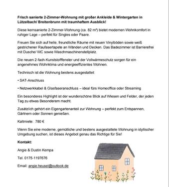 Foto - 2-ZKB (4-ZKB) mit großer Ankleide & Wintergarten in Breitenbrunn