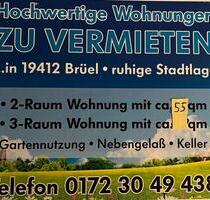 2,5 Zimmer Mietwohnung - 519,00&nbsp;EUR Kaltmiete, ca.&nbsp; 55,00&nbsp;m&sup2; in Brüel (PLZ: 19412)