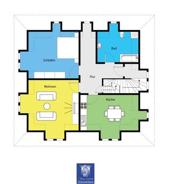 Foto - 3 Zimmer Dachgeschoßwohnung zur Miete in Klipphausen