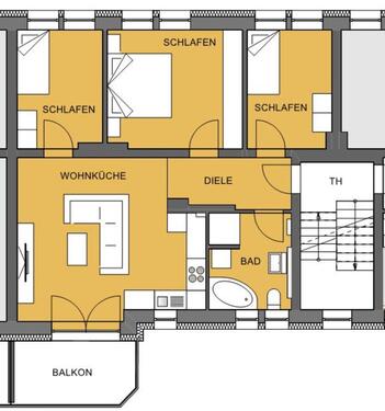 Foto - gemütliche 4-Raum-Mietwohnung - 740,00 EUR Kaltmiete,