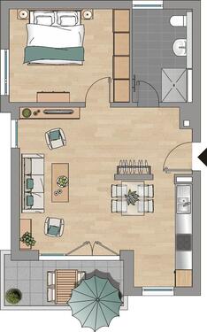 Foto - 2 Zimmer Etagenwohnung zur Miete in Mainz