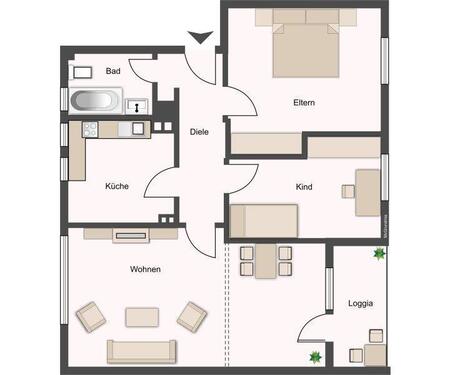Foto - 3 Zimmer Etagenwohnung zur Miete in Lüdenscheid