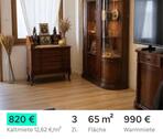 Foto - Wohnung zur Miete - 820,00&nbsp;EUR Kaltmiete, ca.&nbsp; 65,00&nbsp;m&sup2;