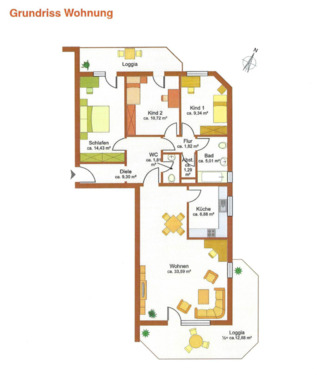 Foto - Exklusive und gepflegte 4-ZKB-Wohnung mit geh. Ausstattung