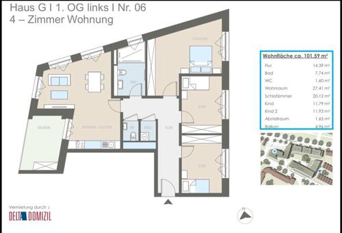 Foto - Attraktive 4-Zimmer Wohnung in Hannover-Misburg Kanalnähe