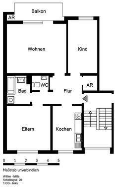 Foto - Etagenwohnung zur Miete in Witten