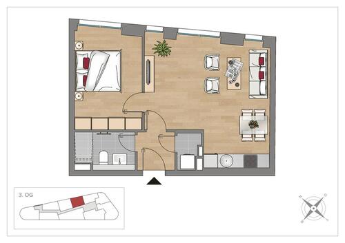 Foto - 2 Zimmer Etagenwohnung zur Miete in Leipzig