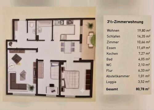 Foto - 3.5 Zimmer Etagenwohnung zum Kaufen in Ludwigshafen am Rhein