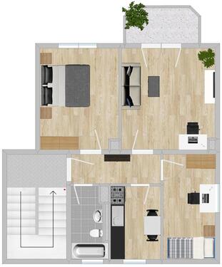 Foto - 3 Zimmer Etagenwohnung zur Miete in Strehla