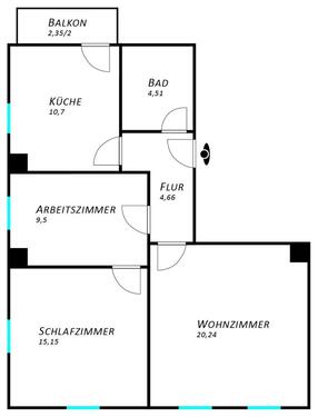 Foto - TOP 2,5-Zimmer-Whng. mit Balkon, Garage, EK, WK – Bad Cannstatt