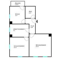 TOP 2,5-Zimmer-Whng. mit Balkon, Garage, EK, WK – Bad Cannstatt - Stuttgart