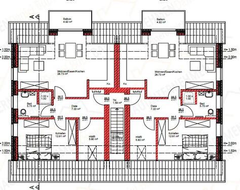 Foto - Neubauwohnung in Pewsum - 600,00&nbsp;EUR Kaltmiete, ca.&nbsp; 63,00&nbsp;m&sup2;