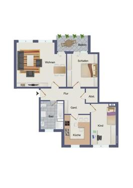 Foto - 3 Zimmer Etagenwohnung zur Miete in Hohenwestedt