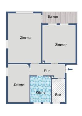 Foto - Etagenwohnung in Kassel zur Miete