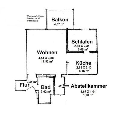 Foto - Etagenwohnung in Moers zur Miete