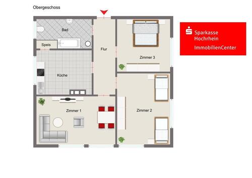 Foto - 3 Zimmer Etagenwohnung zur Miete in Waldshut-Tiengen