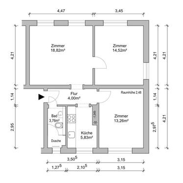 Foto - 3 Zimmer Erdgeschoßwohnung in Bad Oldesloe