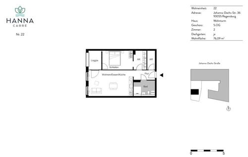 Foto - Helle 2,5-Zi-Wohnung mit Balkon, Dachgarten, TG-Stellplatz