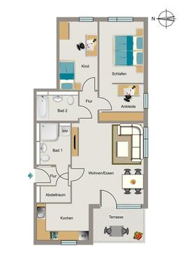 Foto - 3 Zimmer Etagenwohnung zur Miete in Rheinbach