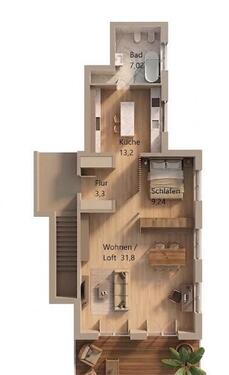 Foto - 1.5 Zimmer Loft - Studio - Atelier in Erlangen