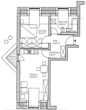 Foto - 2 Zimmer Dachgeschoßwohnung zum Kaufen in Bamberg