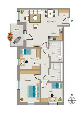 Foto - 4 Zimmer Etagenwohnung zur Miete in Sankt Augustin