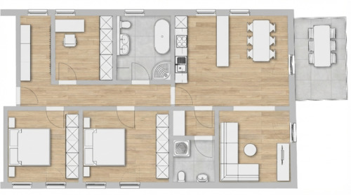 Foto - Wohnen im sanierten Altbau 102 qm 4 Zimmer Balkon 2 Stellplätze
