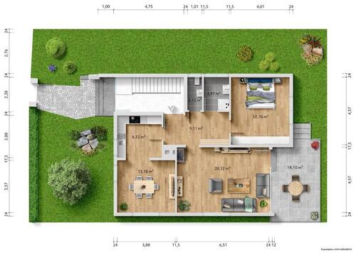 Foto - 3-Zimmer-Wohnung mit 90 m² in Igersheim zu vermieten