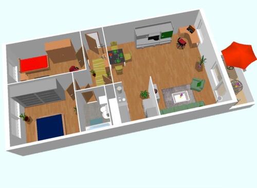 Foto - Nachnutzer f. 3-Raum-Wohnung 70qm - m. Einbau - Küche Dusche