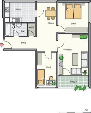 Foto - 3 Zimmer Etagenwohnung zur Miete in Kreuztal