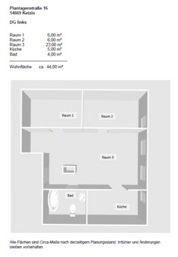 Foto - 3 Zimmer Dachgeschoßwohnung in Ketzin