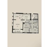 Lichtdurchflutete 3 ZiWohnung mit Dachterrasse & Balkon in Lügde