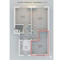 Kreativraum Atelier Werkstatt Office (16,5 m²) + Küche & Bad - Frankfurt am Main Sossenheim