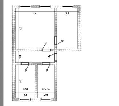 Foto - Eberswalde - Singlewohnung 2 Zimmer, Küche, Bad in zentraler Lage