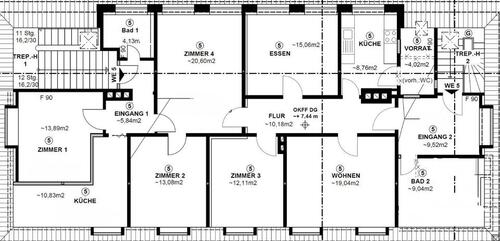 Foto - Großzügige DG-Wohnung 155 m² – 6 Zimmer, 2 Küchen, 2 Bäder