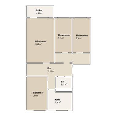 Foto - 4 Zimmer Etagenwohnung zur Miete in Gera