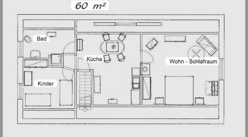 Foto - 3 Zimmer Wohnung - 1.000,00&nbsp;EUR Kaltmiete, ca.&nbsp; 60,00&nbsp;m&sup2;