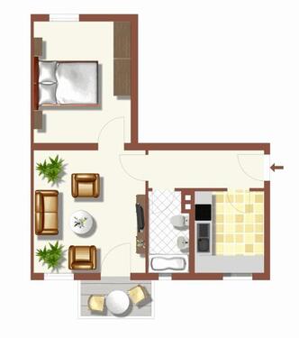 Foto - 2 Zimmer Etagenwohnung zur Miete in Heidenheim an der Brenz