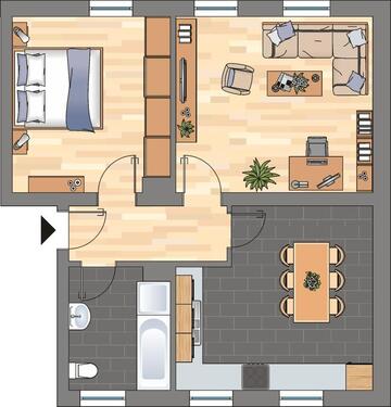 Foto - 2 Zimmer Etagenwohnung zur Miete in Oberhausen