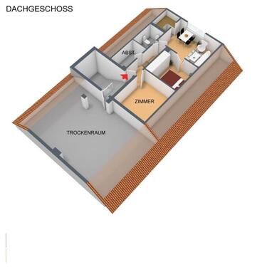Foto - 3 Zimmer Dachgeschoßwohnung zur Miete in Wuppertal