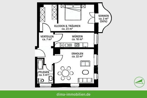 Foto - 2 Zimmer Etagenwohnung zur Miete in Leipzig