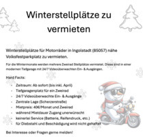 Tiefgaragenstellplatz zu vermieten (nur Zweiräder) - Ingolstadt Friedrichshofen-Hollerstauden