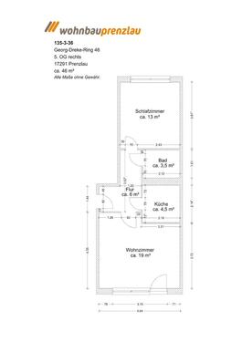 Foto - 2 Zimmer Etagenwohnung in Prenzlau