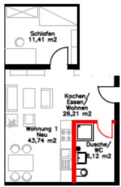 Foto - 2 Zimmer Erdgeschoßwohnung zur Miete in Partenstein